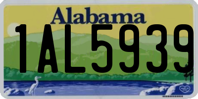 AL license plate 1AL5939