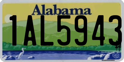 AL license plate 1AL5943