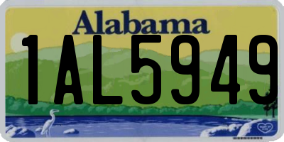 AL license plate 1AL5949