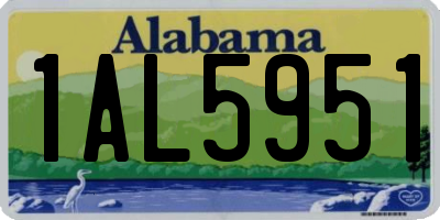 AL license plate 1AL5951