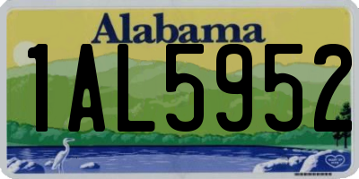AL license plate 1AL5952