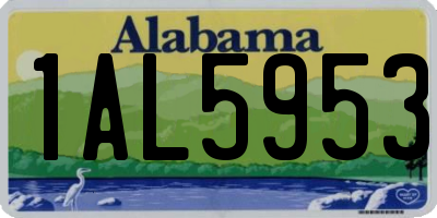 AL license plate 1AL5953