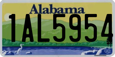 AL license plate 1AL5954