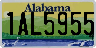 AL license plate 1AL5955