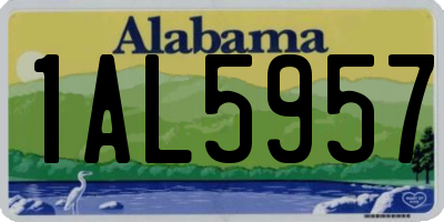 AL license plate 1AL5957