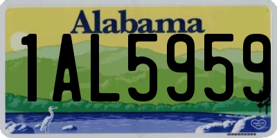 AL license plate 1AL5959