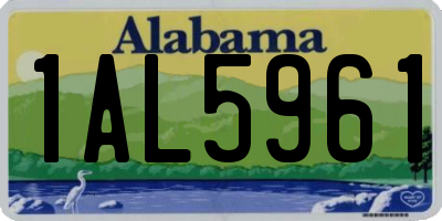 AL license plate 1AL5961