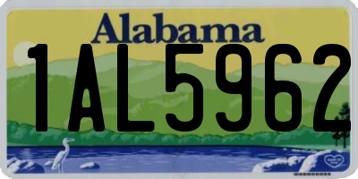 AL license plate 1AL5962