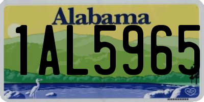 AL license plate 1AL5965