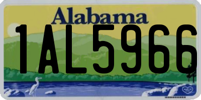 AL license plate 1AL5966