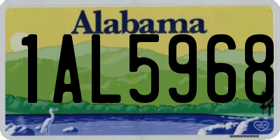 AL license plate 1AL5968