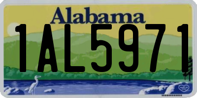 AL license plate 1AL5971