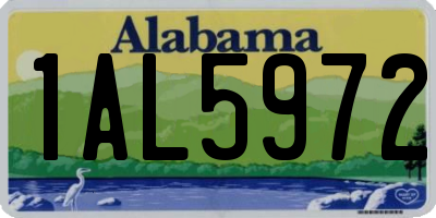 AL license plate 1AL5972