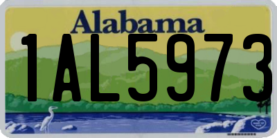 AL license plate 1AL5973