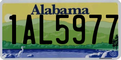 AL license plate 1AL5977