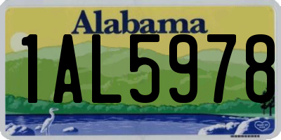 AL license plate 1AL5978