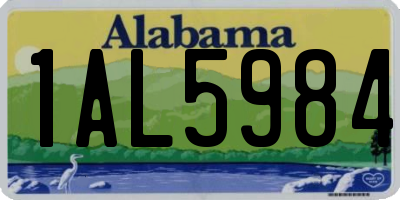 AL license plate 1AL5984