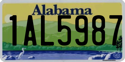 AL license plate 1AL5987