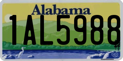 AL license plate 1AL5988