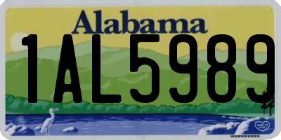 AL license plate 1AL5989