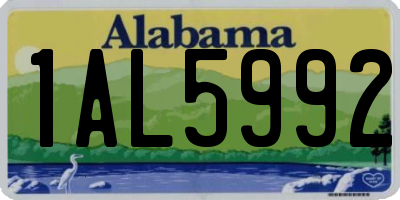 AL license plate 1AL5992