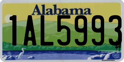 AL license plate 1AL5993