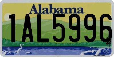 AL license plate 1AL5996