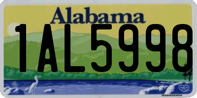 AL license plate 1AL5998