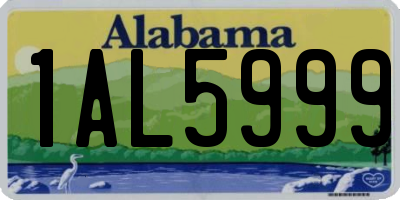 AL license plate 1AL5999