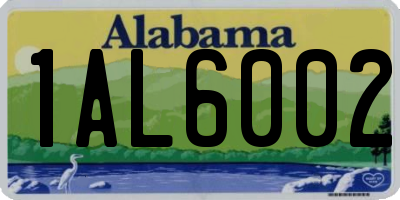 AL license plate 1AL6002