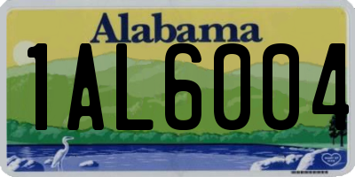 AL license plate 1AL6004