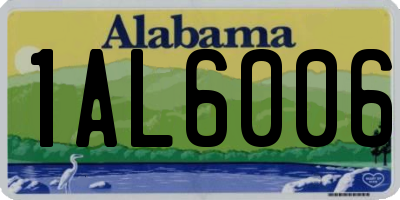 AL license plate 1AL6006