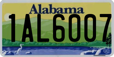 AL license plate 1AL6007