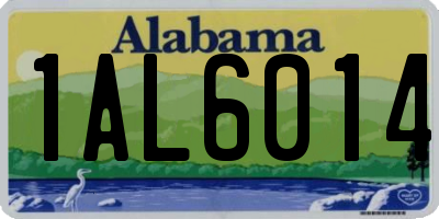 AL license plate 1AL6014