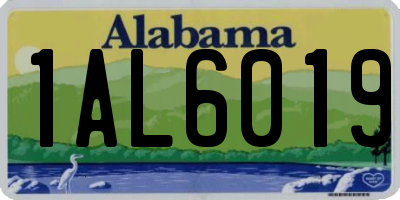 AL license plate 1AL6019