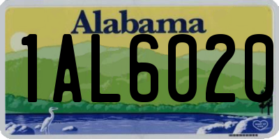 AL license plate 1AL6020