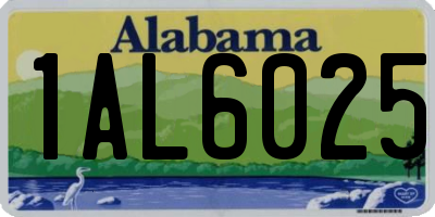 AL license plate 1AL6025