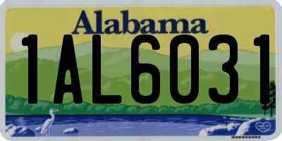 AL license plate 1AL6031