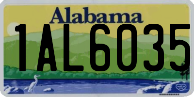 AL license plate 1AL6035
