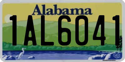 AL license plate 1AL6041
