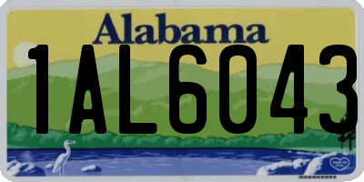 AL license plate 1AL6043