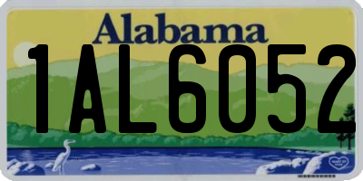 AL license plate 1AL6052