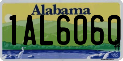 AL license plate 1AL6060