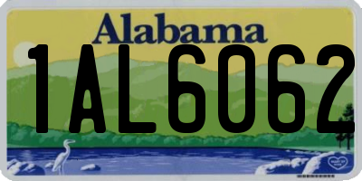 AL license plate 1AL6062