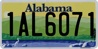AL license plate 1AL6071