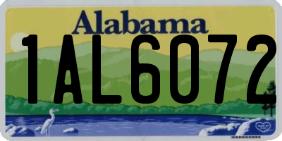AL license plate 1AL6072