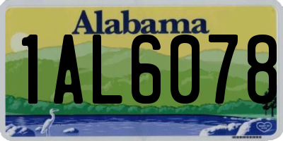 AL license plate 1AL6078