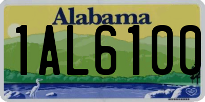 AL license plate 1AL6100