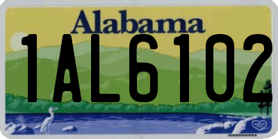 AL license plate 1AL6102