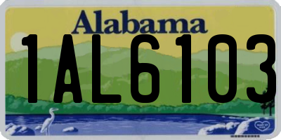 AL license plate 1AL6103